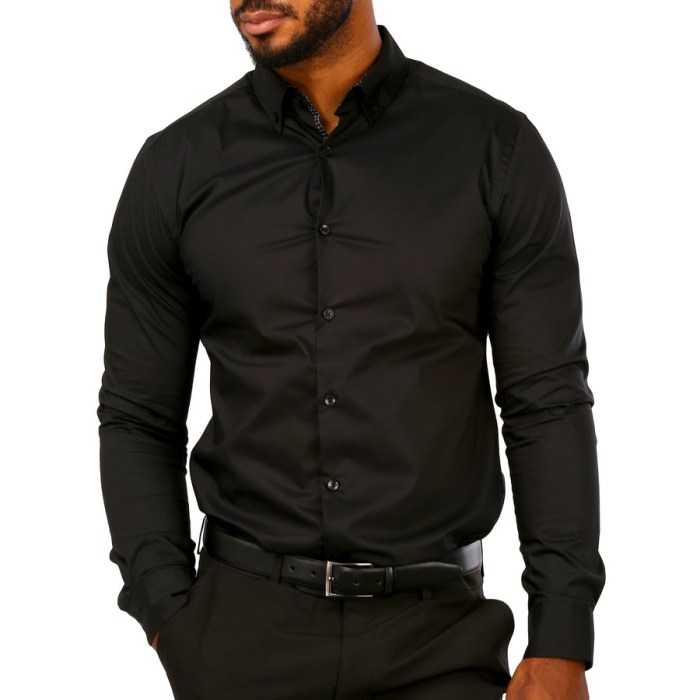 Black mens dress shirts