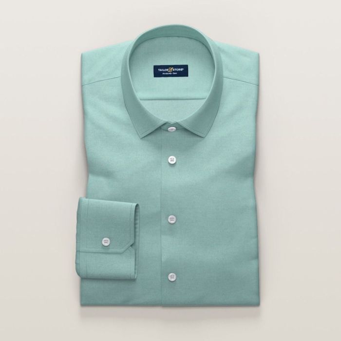 Light green dress shirt for men