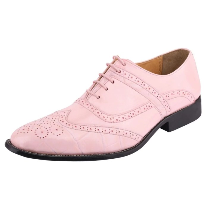 Pink men's dress shoes