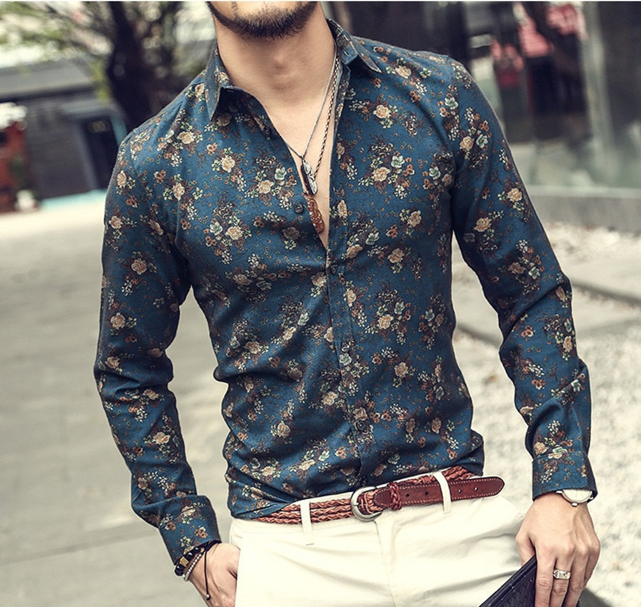 Men's floral dress shirts