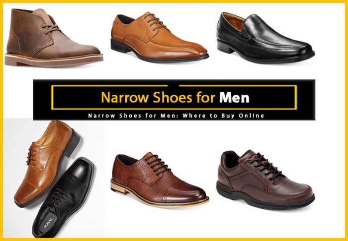 Narrow men's dress shoes