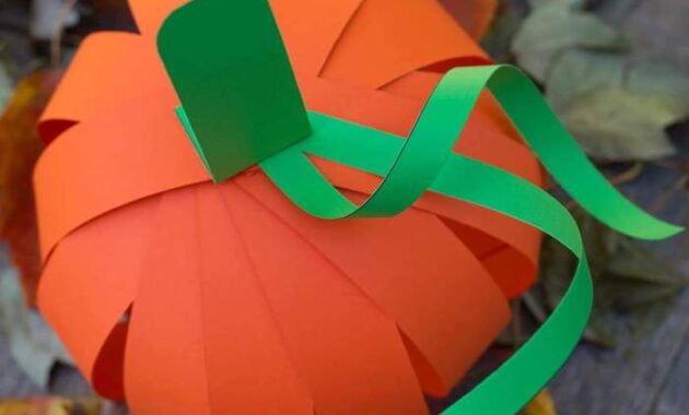 Paper pumpkins make 3d pumpkin crafts fall fun construction girls frugalfun4boys frugal boys scrapbook october choose board