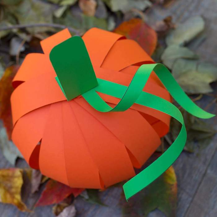 Paper pumpkins make 3d pumpkin crafts fall fun construction girls frugalfun4boys frugal boys scrapbook october choose board