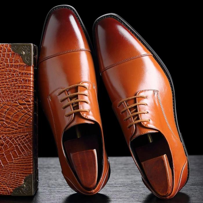 Mens designer brown dress shoes