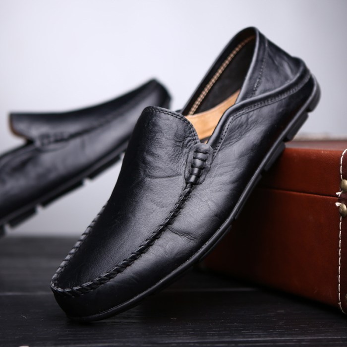 Soft moc mens dress shoes