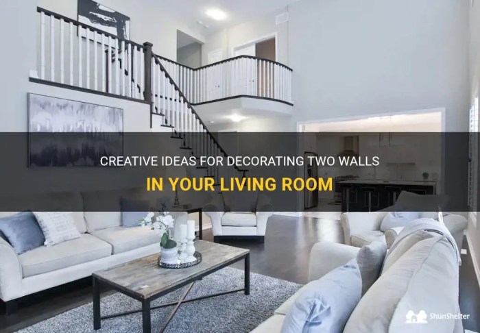 How to decorate two walls in living room