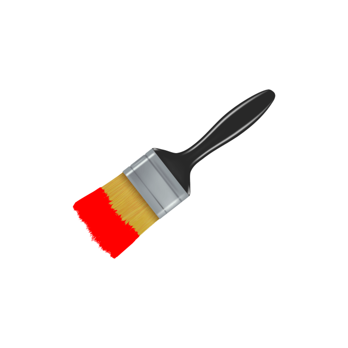 How to make decoration brush transparent