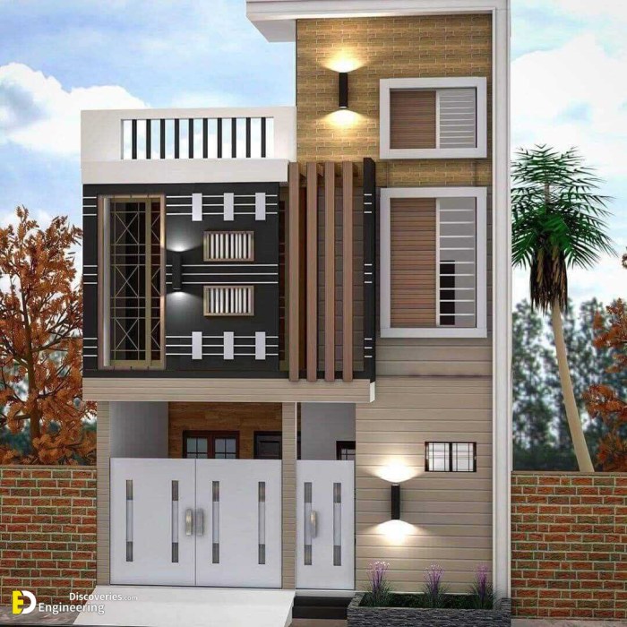 Desain tampak depan rumah 2 lantai minimalis