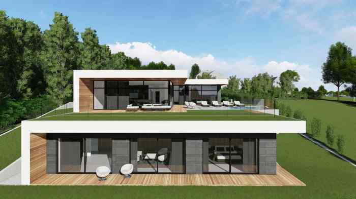 Desain teras rumah 2 lantai atap dak