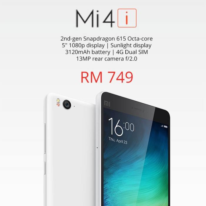 Harga hp xiaomi mi4i