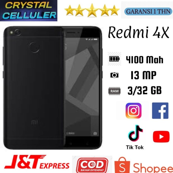 Daftar harga hp xiaomi 4x ram 3gb