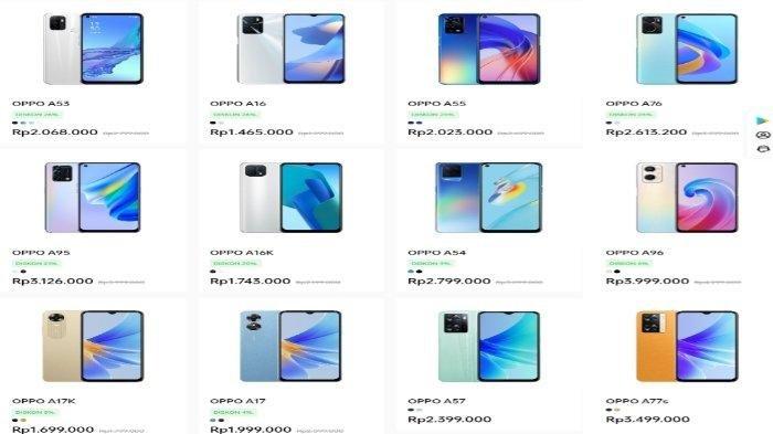 Daftar harga hp samsung oppo vivo xiaomi